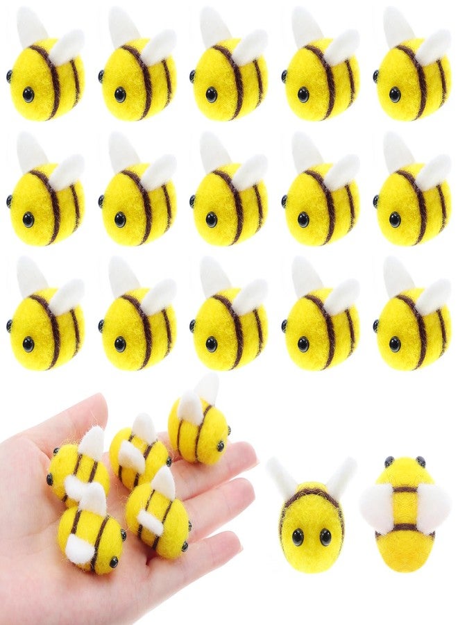 HEALLILY Bees for Crafts, 30Pcs Felt Bee Decorations, Cute Wool Mini Bees, Plush Craft Bee Decor for Baby Shower Tiered Tray Decoration Party Favors DIY Craft Decorations Jewelry Accessory Supplies - Image 1